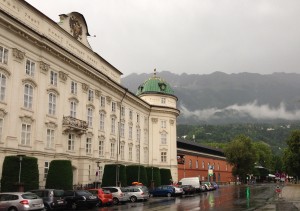 Innsbruck's Hofburg Palace:  Rain